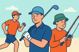 Urheilulippikset eri lajeille – juoksu, golf ja kalastus