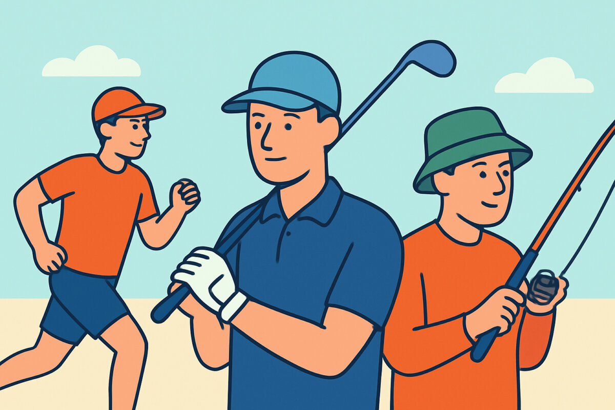 Urheilulippikset eri lajeille – juoksu, golf ja kalastus